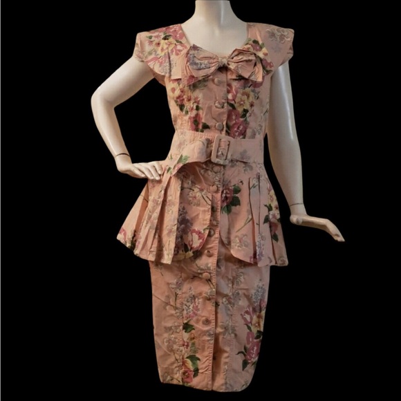 Light Blush Pink (40s style) Floral Garden… - Picture 2 of 7